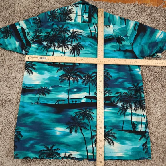 RJC Hawaiian Button Shirt Mens Medium Short Sleeve Pocket Aloha Made in USA - Picture 3 of 10